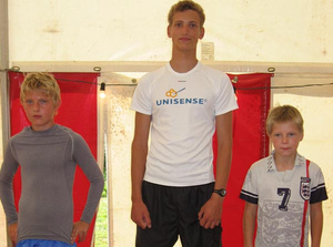 Vinderne i b�rnekategorien: Patrik Lacoste (midten), Jens Frederiksen (til h�jre) og Alexander Guldsten)