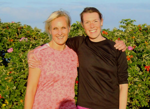 Tr�nerne Trine (tv.) og Sanne